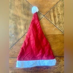 Child’s Costume Festive Red Santa Hat with White Trim
